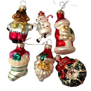 D&F Mini Glass Christmas Ornaments
